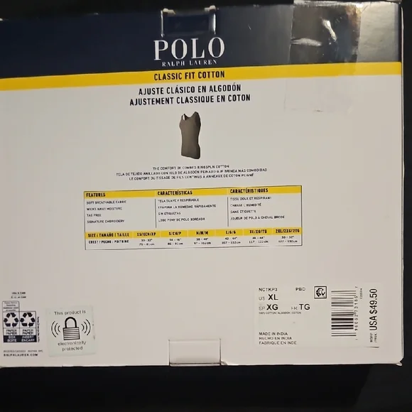 Polo by Ralph Lauren Men's Charcoal Tank Top - Picture 3 of 3